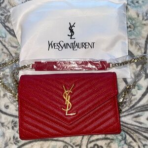 Red YSL bag, never used!
